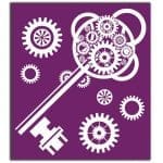 Belles and Whistles Silkscreen Schablone  Steampunk 20x25cm - leicht klebend - wiederverwendbar