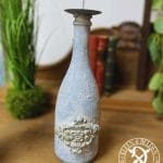 Kerzenständer Elfen & Helden „French Champagne Dusty Blue“ Vintage - handbemalt - Unikat