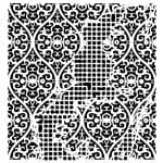 Posh Chalk Stencil Aged Wallpaper 50x50cm