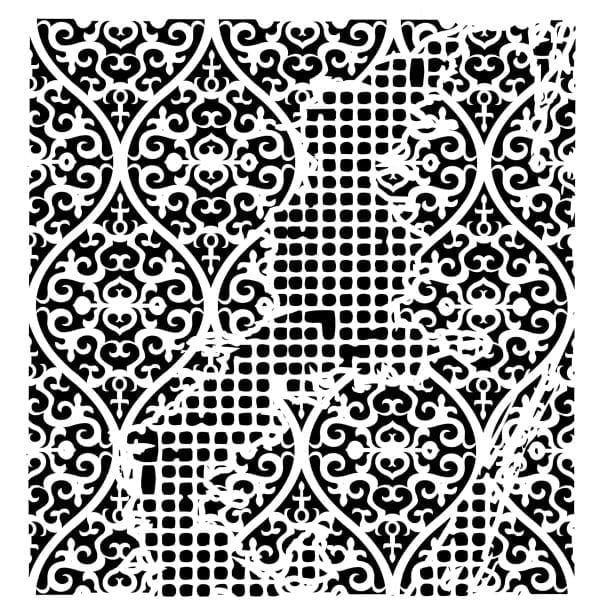 Posh Chalk Schablone Aged Wallpaper 50x50cm
