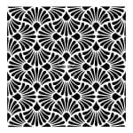 Posh Chalk Schablone Art Deco Fan 50x50cm