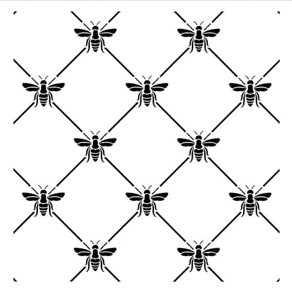 Posh Chalk Schablone Bee Poshitive 30x30cm