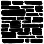 Posh Chalk stencil Brick Wall 50x50cm
