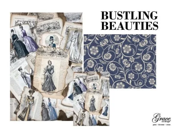 Grace on Design Decoupage Papier "Bustling Beauties" 3er Set