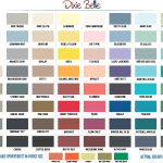 Farbmuster Dixiebelle Kreidemineralfarben Original Farben auf Holzspatel