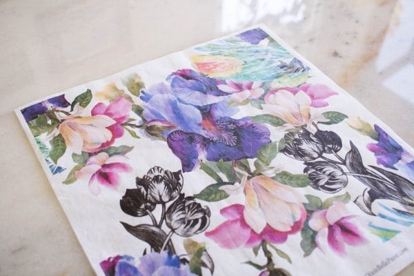 Belles & Whistles Reis Decoupage Paper Colorful Floral with Black and White 3 Blatt à 30 x 30cm – Bild 2