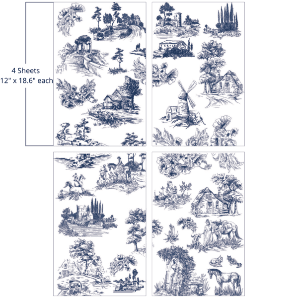 Belles & Whistles Transfer Cottage Toile 61 x 81 cm – Bild 2