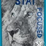 Canvas Print Motivation - Lion Stay Focused - Portrait 80 x 60 cm