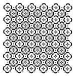 Posh Chalk Stencil Floor Tile 50x50cm