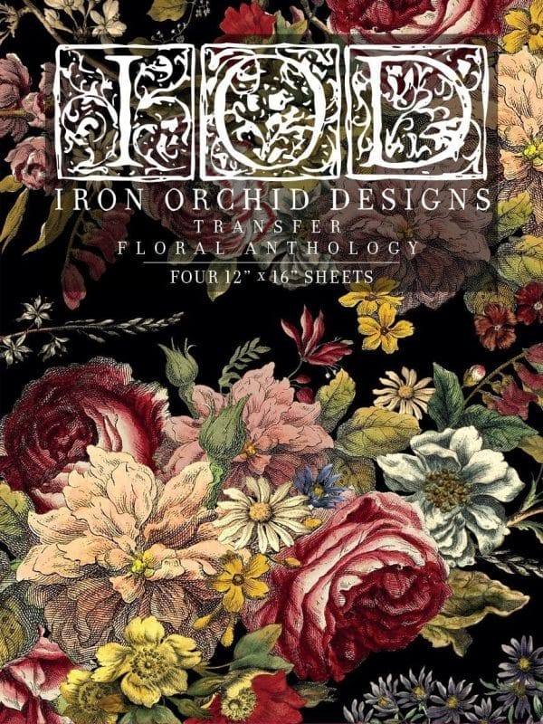 IOD Decor Transfer "Floral Anthology" 12 x 16 inch Block