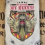 Bild / Holzschild Elfen & Helden „My Garage - My Rules“ Vintage - Shabby - Unikat 20 x 30cm