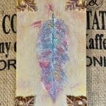 Bild / Holzschild Elfen & Helden „Leicht wie eine Feder“ Vintage - Shabby - Unikat 17 x 30 cm