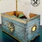 Wooden Box Elfen Helden "Baroque Swirls" - Hand Painted - Unique