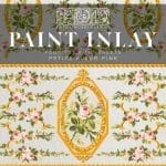 IOD Paint Inlays Petite Fleur Pink 12 x 16 inch Block