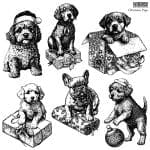 IOD Decor Stempel Christmas Pups