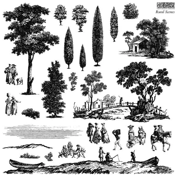 IOD Decor Stamp Rural Scenes - Image 2
