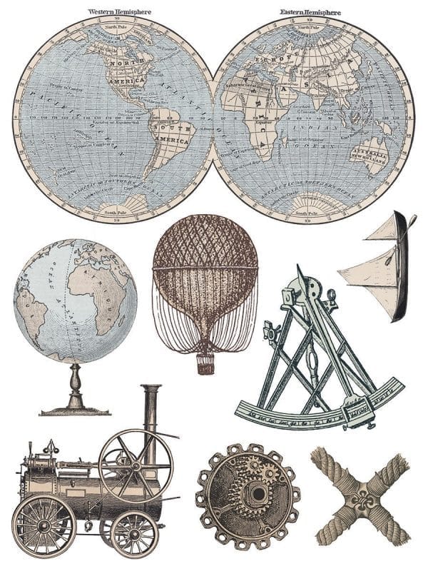 IOD Decor Transfer "Exploration" 12 x 16 inch Block – Bild 7