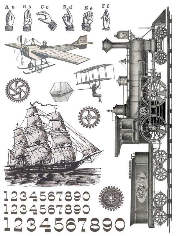 IOD Decor Transfer "Exploration" 12 x 16 inch Block – Bild 2