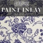 IOD Paint Inlays Indigo Floral 12 x 16 inch Block