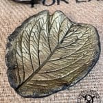 Bowl/jewelry bowl leaves hydrangea concrete Elfen & Helden Gold/black - hand-painted - each one unique