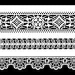 Posh Chalk stencil Lace Border 25x35cm
