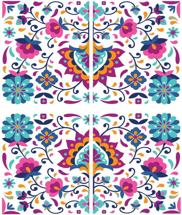 Belles & Whistles Transfer Latin Floral 67 x 81 cm