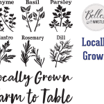 Belles and Whistles stencil Locally Grown 40x50cm - non-adhesive - reusable