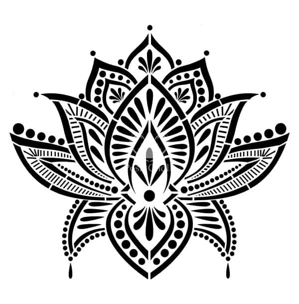Posh Chalk Schablone Lotus Blossom 30x30cm
