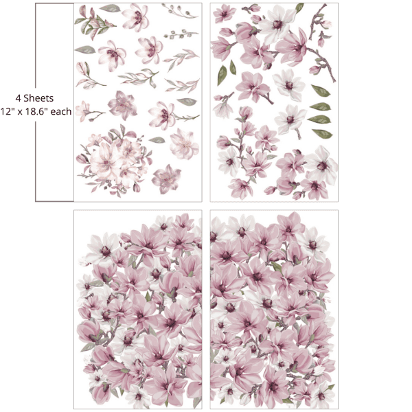 Belles & Whistles Transfer Magnificent Magnolia 61 x 81 cm – Bild 2