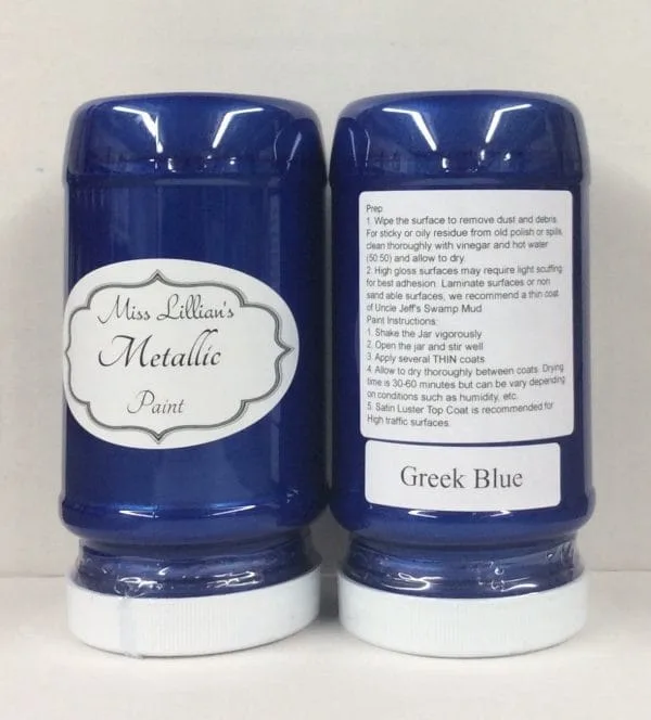 Miss Lillian’s Metallic Paint Greek Blue