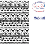 Belles and Whistles Schablone  Mudcloth 40x50cm - nicht klebend - wiederverwendbar