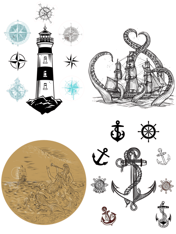 Belles & Whistles Transfer Nautical Life 65 x 81 cm