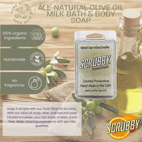 Scrubby Soap Bath & Body Soap - Olive Oil & Aloe - Image 2