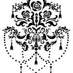 Posh Chalk stencil Posh Chandelier 35x50cm