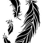 Posh Chalk stencil Posh Feathers 25x35cm