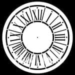 Posh Chalk stencil Posh O'Clock 80x80cm