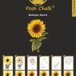 Posh Chalk Multi-Layer Stencil Hippy Sunflower 39x26cm