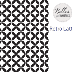Belles and Whistles Schablone  Retro Lattice 40x50cm - nicht klebend - wiederverwendbar