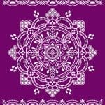 Belles and Whistles Silkscreen stencil Mandala 20x25cm - slightly adhesive - reusable
