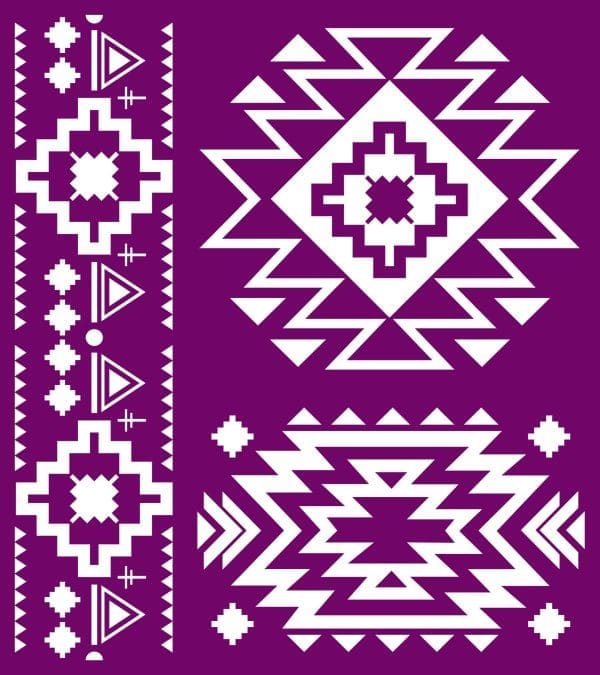 Belles and Whistles Silkscreen Schablone - leicht klebend - wiederverwendbar -  Western Boho 20x25cm – Bild 4