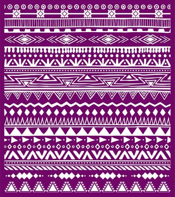Belles and Whistles Silkscreen Schablone - leicht klebend - wiederverwendbar -  Western Boho 20x25cm