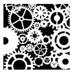 Posh Chalk stencil steampunk flair 30x30cm