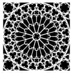 Posh Chalk stencil Stone Rosette 40x40cm