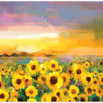 Belles & Whistles Rice Decoupage A1 Sunflower Sunset 59.4 x 84.1 cm