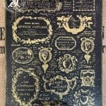 Tablett Elfen & Helden „Gilded Cottage“ Schwarz/Gold rechteckig - handbemalt - Unikat