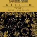 IOD Decor Transfer Tinsel Gold Foil 8 x 12 inch Block