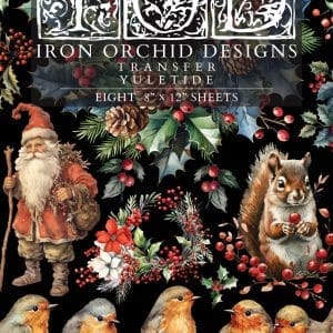 IOD Decor Transfer Yuletide 8 x 12 inch Block