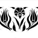 Posh Chalk stencil Tulip Border 15x30 cm