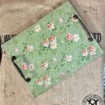 Tablett Elfen & Helden „Rose Chintz“French Country Green rechteckig - handbemalt - Unikat