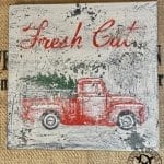 Bild / Holzschild Elfen & Helden „Fresh Cut … Vintage Truck“ Vintage - Shabby - Unikat